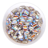 Phantom Purple langwerpige keizerlijke vorm glas gericht op ruggengelijke steentjes